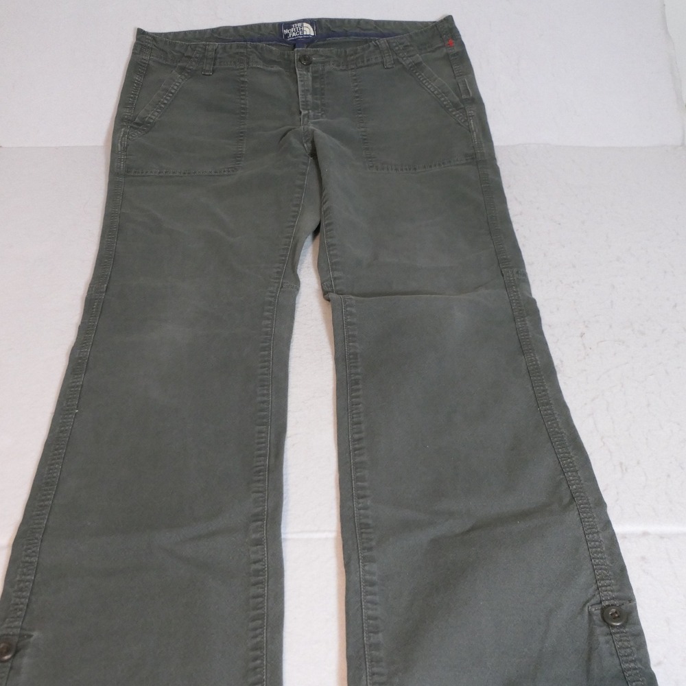 The North Face Womens Pants 12 Gray Outdoor Utility Hiking Straight Leg Roll Up